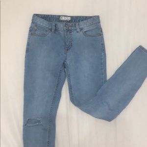 Gentle used free people light wash skinny jeans